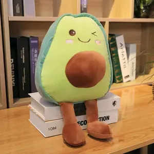30-85CM Kawaii Cartoon Simulation Anime Avocado Stuffed Fruit Plush Toy Children's Avocado Handmade Doll Festival Gift