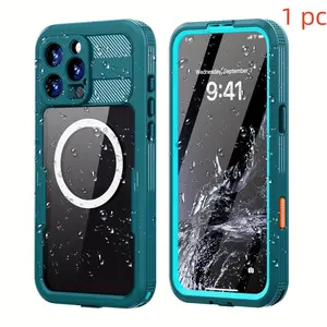 Waterproof Phone Case for iPhone 16 Series, Magnetic Shockproof Cover with a Screen Protector and Camera Lens Guard, Full Body Dust-Proof Protection, Installation