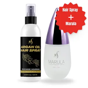 Herstyler Hair Care Set - Argan Oil Hair Spray & Marula Oil Hair Serum for Frizz Control, Shine & Damage Repair