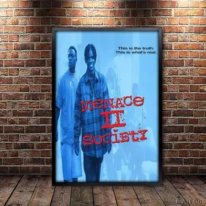 Vintage Menace Ii Society Movie Poster - Classic 1993 Film Art Decor For Sale Without Frame