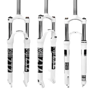 26"/27.5"/29" MTB Suspension Fork,100mm Travel, 9mm QR,100mm Spacing Hub,28.6mm Straight Tube,Crown Lockout,Aluminum Alloy Shock Absorber XC Mountain Bike Front Fork