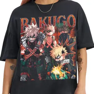 Limited Bakugo Katsuki TShirt , Vintage Retro Anime Shirt, Anime Manga Shirt Gift For Otaku Unisex TShirt