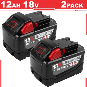 【Compatible Milwaukee M18 12000mAh】Replacement for Milwaukee Battery Compatible with M-18 Battery 48-11-1845 48-11-1850 48-11-1860 48-11-1828Black Friday Mens Christmas Gift