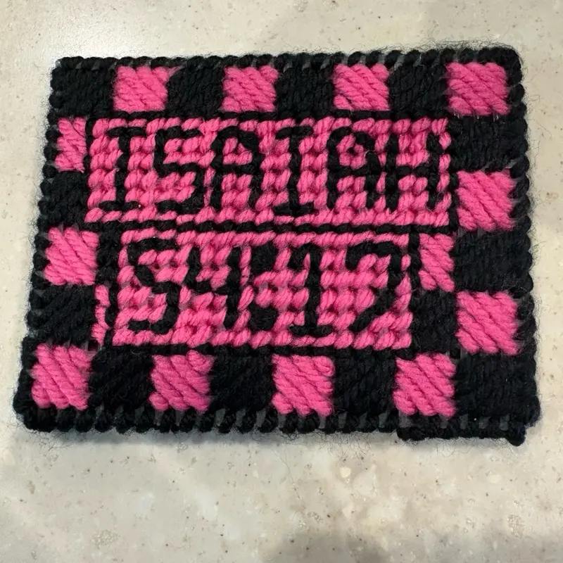 Isaiah 54:17 slim wallet-pink and black