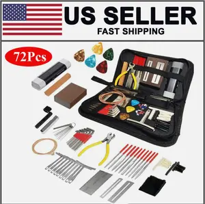 72PCS Guitar Tool Kit Professional Guitar Maintenance Repairing Tool Kit US