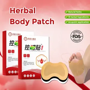 Natural Sugar Support Herbal Patches for Daily Balance 10 pcs Box with 15 Kinds of Chinese Medicine Acupoint Application FDA Approved