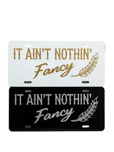 Blue Collar Custom Truck License Plate: It Aint Nothin Fancy Vehicle License Plate Frame