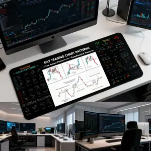 Large Mouse Pad for Trading Indices, Smooth Control, Creative Desk Mat, Office Decor, Coffee Shop Use, PVC Material, Single Unit
