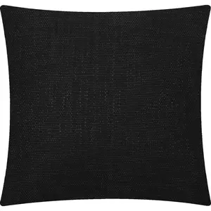 Mainstays Solid Texture Polyester Square Decorative Throw Pillow, 18" x 18", Black