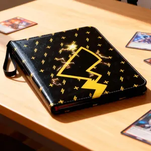 Collectible Trading Card Albums, 9 Pocket Card Binder, 720 Double Sided Pocket PU Premium Zip Trading Collection Binderwith 40 Removable Sleeves, Card Folder for TCG, Gaming Sports Cards Black