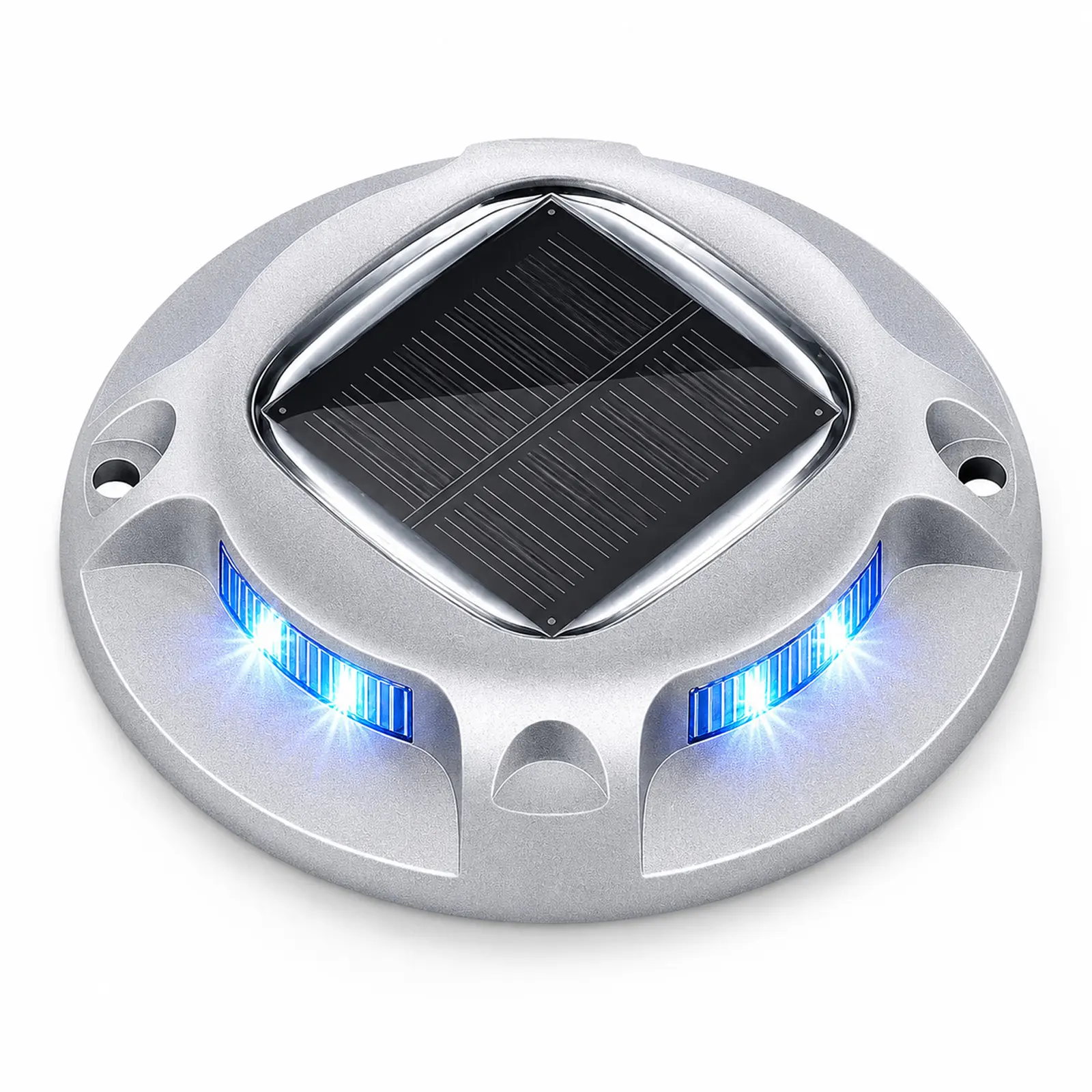 APZZLOXH Solar Powered Driveway Lights - Waterproof LED Outdoor Lights with 2-Color Blue & White Modes, Solar Cells, Pathway Markers for Driveway, Garden (4/6/8/12 Pack Multiple Packs Option), Home, Blue & White - 12 Pack