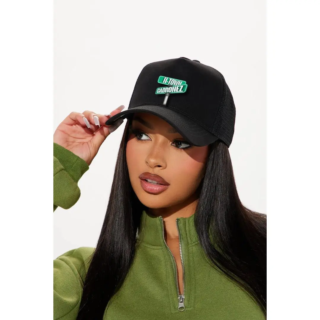 H-Town Cabronez Street Sign Black Trucker Cap