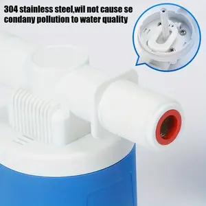 1-Piece 6-Point Automatic Float Valve - No Power Required, Self-Filling and Closure, Durable Plastic Water Level Control Valve for Tanks, Pools, Towers - Easy Installation, No Power Required, Water Float Valve, Pool Level Control, Pool Owner