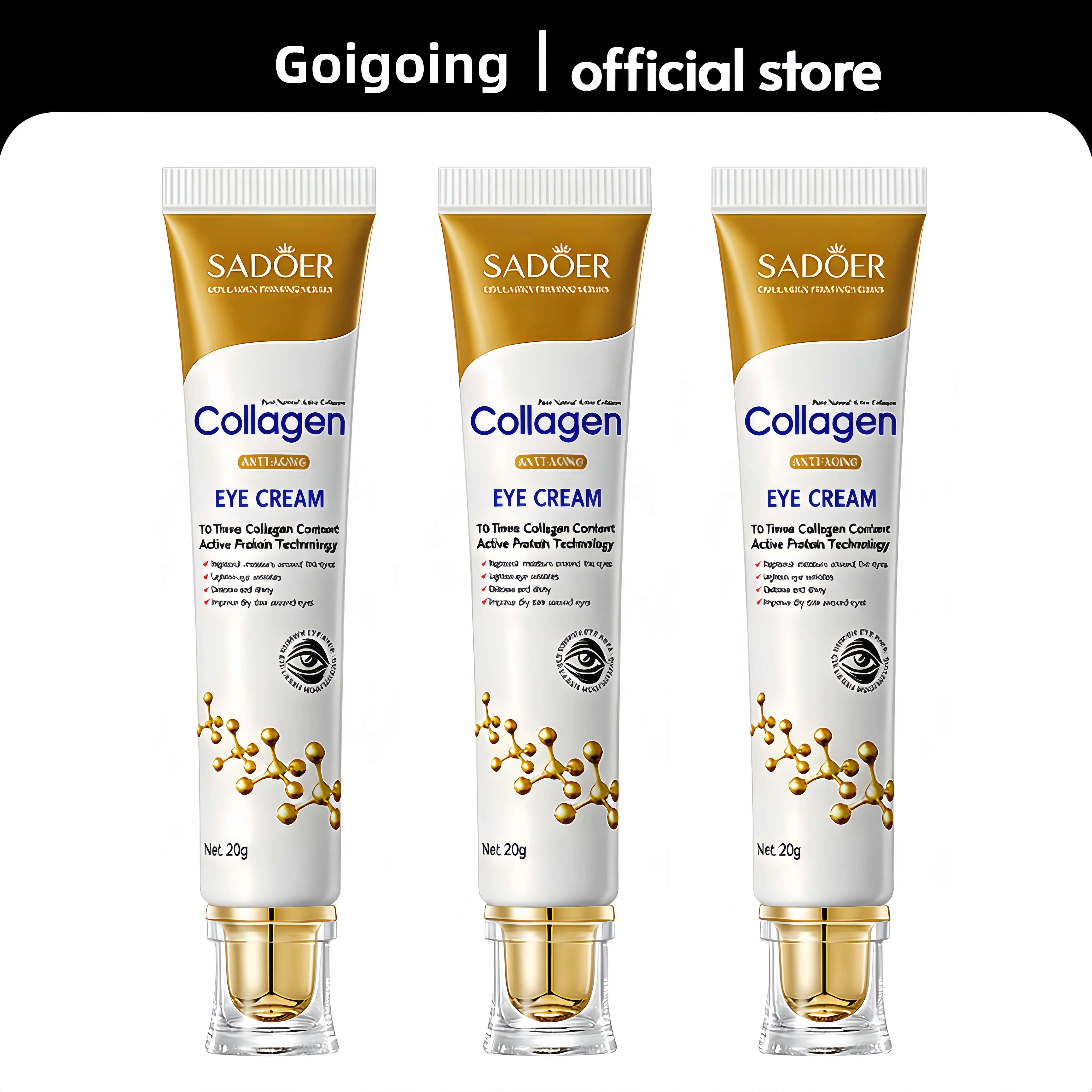 Daily Collagen Eye Repair Cream - Skin Firming & Lifting Treatment, Reduces Dark Circles, Wrinkles, Puffiness, Bags, Fine Lines, Boosts Bright Undereye Skin, Eye Cream For Puffiness And Bags Under Eyes