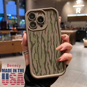 Soft Phone Case for iPhone 17 16 15 14 Pro Max 13 12 11 XR XS Plus E Air Camouflage Harmony Pattern TPU Bumper Camera Lens Protection Rugged Durable Phone Cover