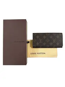 Pre-owned Louis Vuitton Leather Small Leather Goods Monogram 3 Card Slot Vintage Wallet with Box and Dustbag