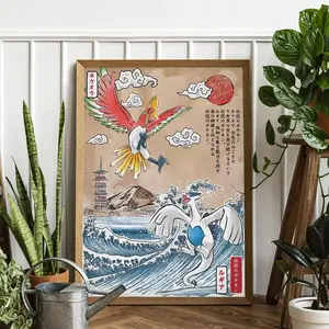 [SALE UP TO 50% - UNFRAMED] Charizard - Blastoise - Pikachu - Anime Print - Charizard Print - Charizard Poster - Anime Gift - Anime Wall Decor - Charizard and Blastoise - Complimentary Delivery