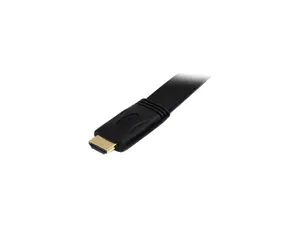 StarTech.com HDMIMM6FL 6 ft. Black Flat High Speed HDMI Cable with Ethernet Male to Male