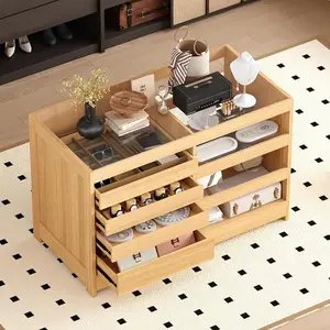 Display Cabinet Island with Glass Top and Front, Walk in Closet Organizer, Shop Display Case, Walk in Wardrobe Furniture, Living Room Storage