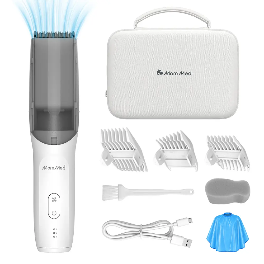 MomMed Baby Hair Clippers, Electric Kids Hair Trimmer, Waterproof & Rechargeable Cordless Hair Cutting Machine, Cordless Rechargeable Waterproof Haircut Kit for Kids & Adult
