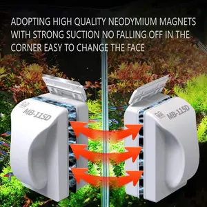 Aquarium Magnetic Brush Suspended Double-sided Cleaning Tool To Remove Algae Moss Aquarium Cleaning Brush Strong Magnetic Aquarium Aquarium Brush Scraper