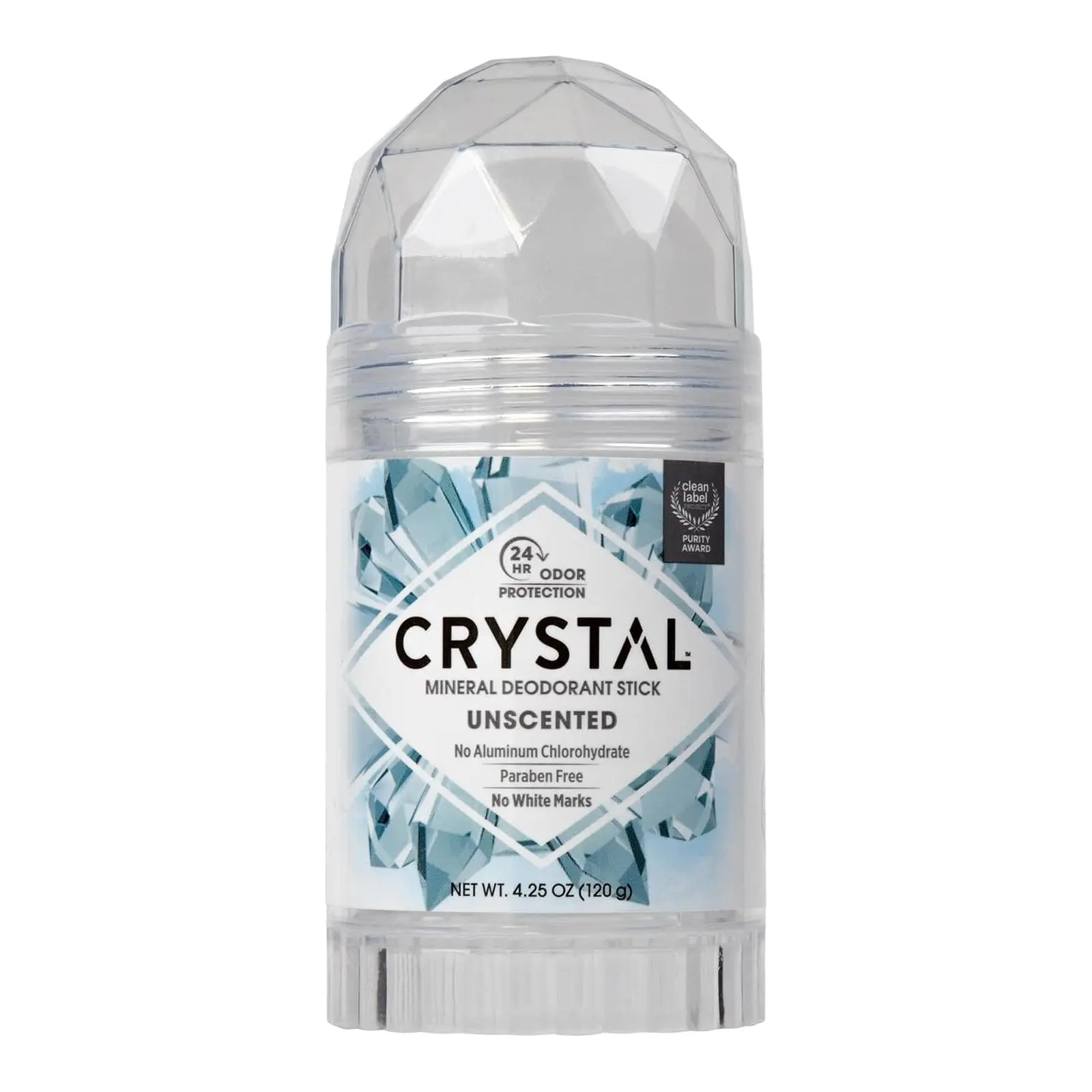 CRYSTAL Unscented Deodorant Stick (30003), 4.25 oz