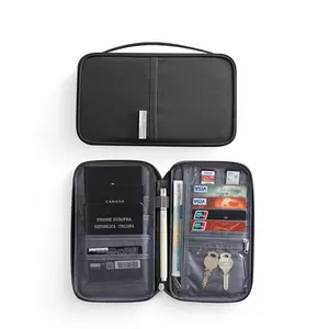 Travel Document Organizer with RFID, Family Passport Holder, Wallet for Women & Men, Portable & Waterproof Case for Cards, Boarding Pass, Money