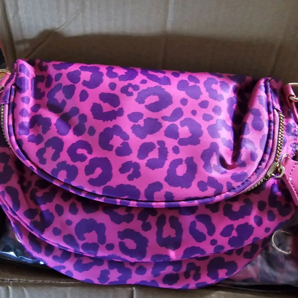 Women's Magenta Pink Bold Colors Unique Bumbag - Purple Leopard Print, Exclusive New Design by Amber'sHummingbirdBoutique, Limited Stock, Fanny Pack