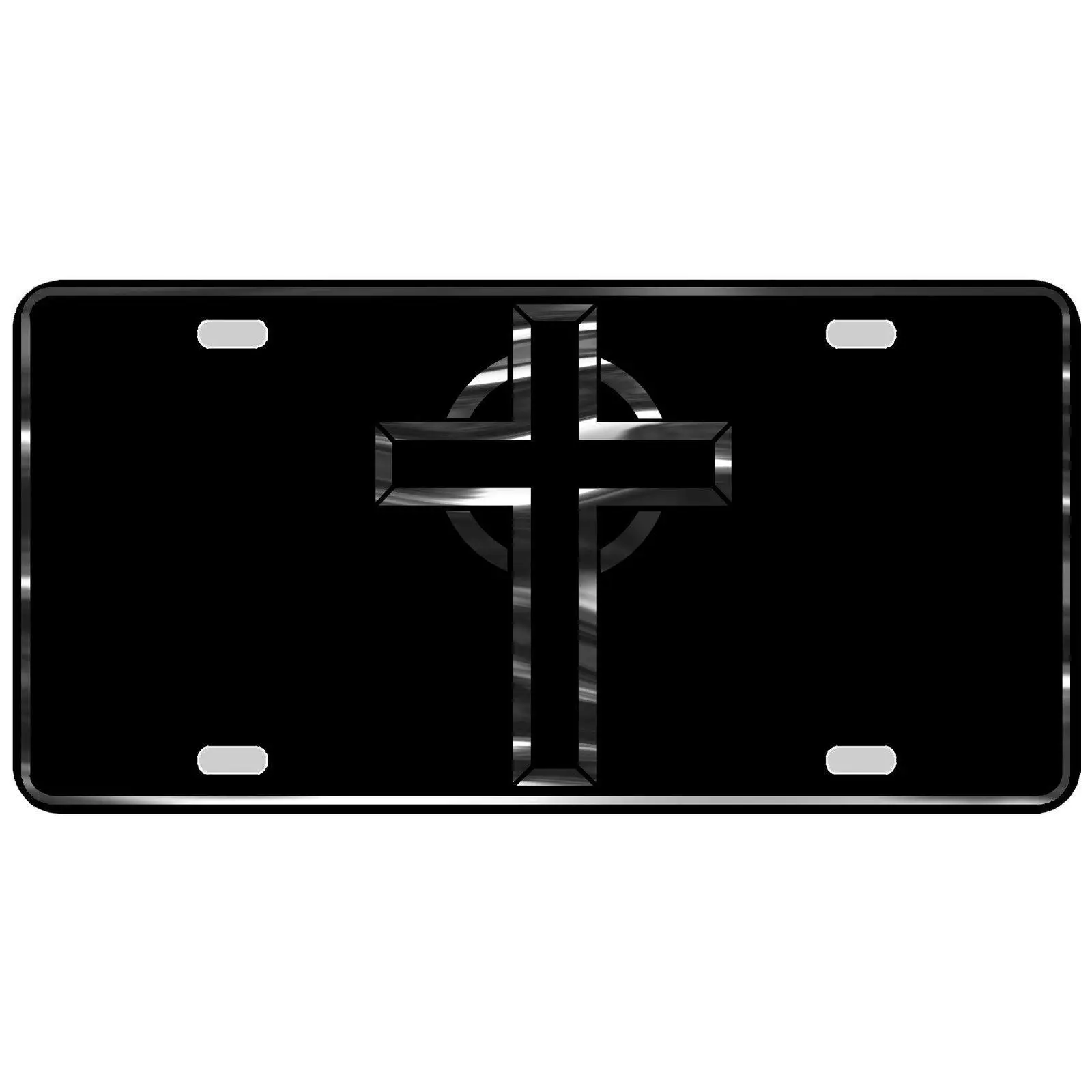 CustoMonsterDesigns Christian Cross Religious Heavy Duty Aluminum License Plate S67