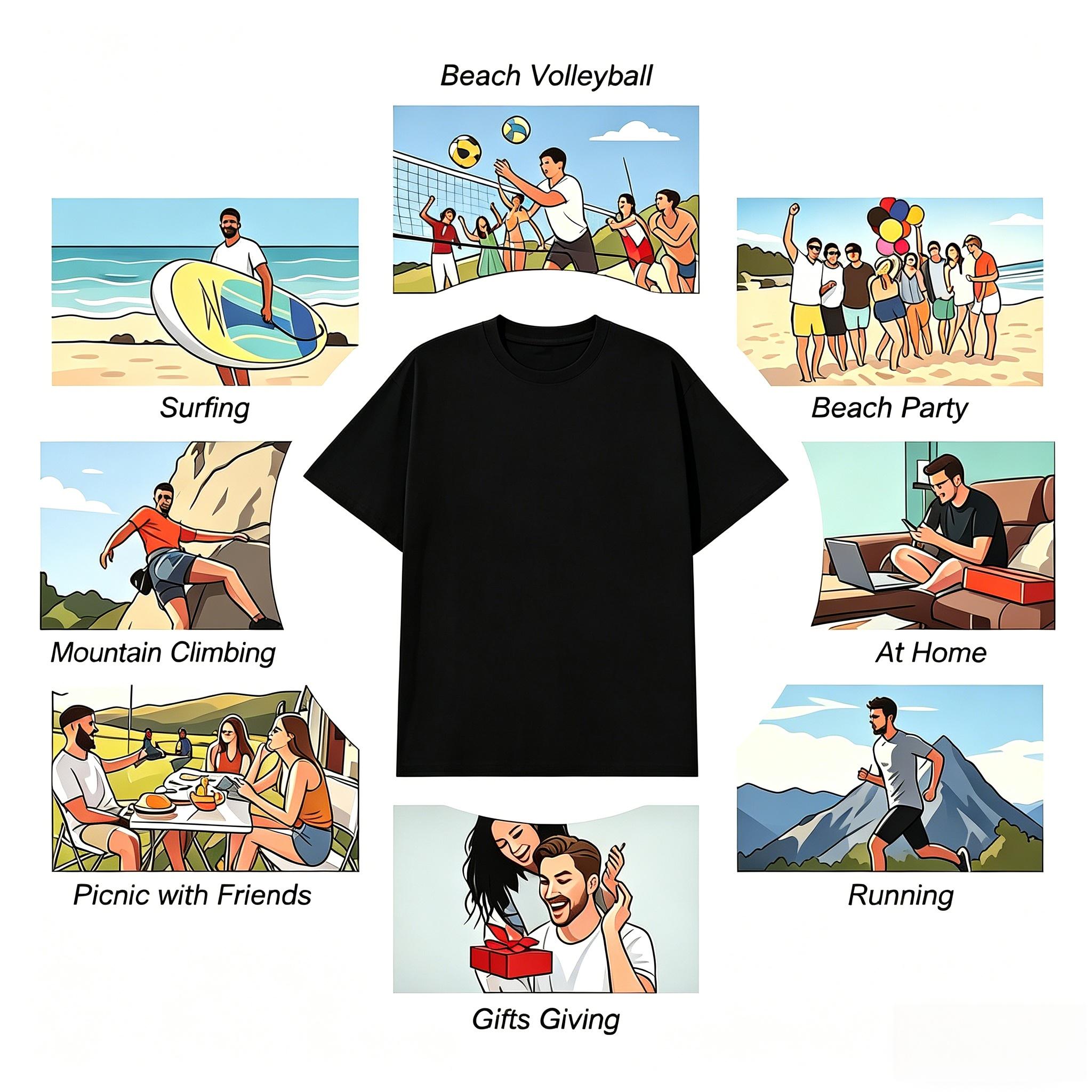 funny T-Shirt Same style for men and women 2026 summer short-sleeved printed T-shirt Menswear Top Tshirt Streetwear Tropical Crewneck Casual Crewneck Round Neck Top