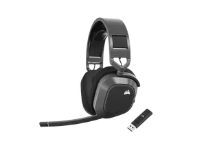 Corsair HS80 MAX Wireless Multiplatform Gaming Headset with Bluetooth - Dolby Atmos - Broadcast Quality Microphone - iCUE Compatible - PC, Mac, PS5, PS4, Mobile - Steel Gray