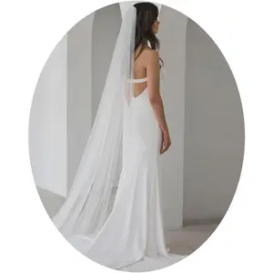 Cathedral Length Veil Bride Wedding Veils 1 Tier Bridal Long Tulle Chapel Veils for Women