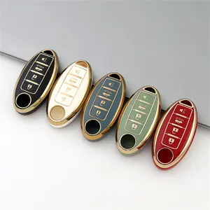 For Nissan keychain set, Tpu soft cover, Car Key Protector, Car Key Holder, Car Key Accessory, Key Fob Shell, suitable for Altima for Sentra for Maxima for Rogue for Armada for Pathfinder for Infiniti intelligent remote control