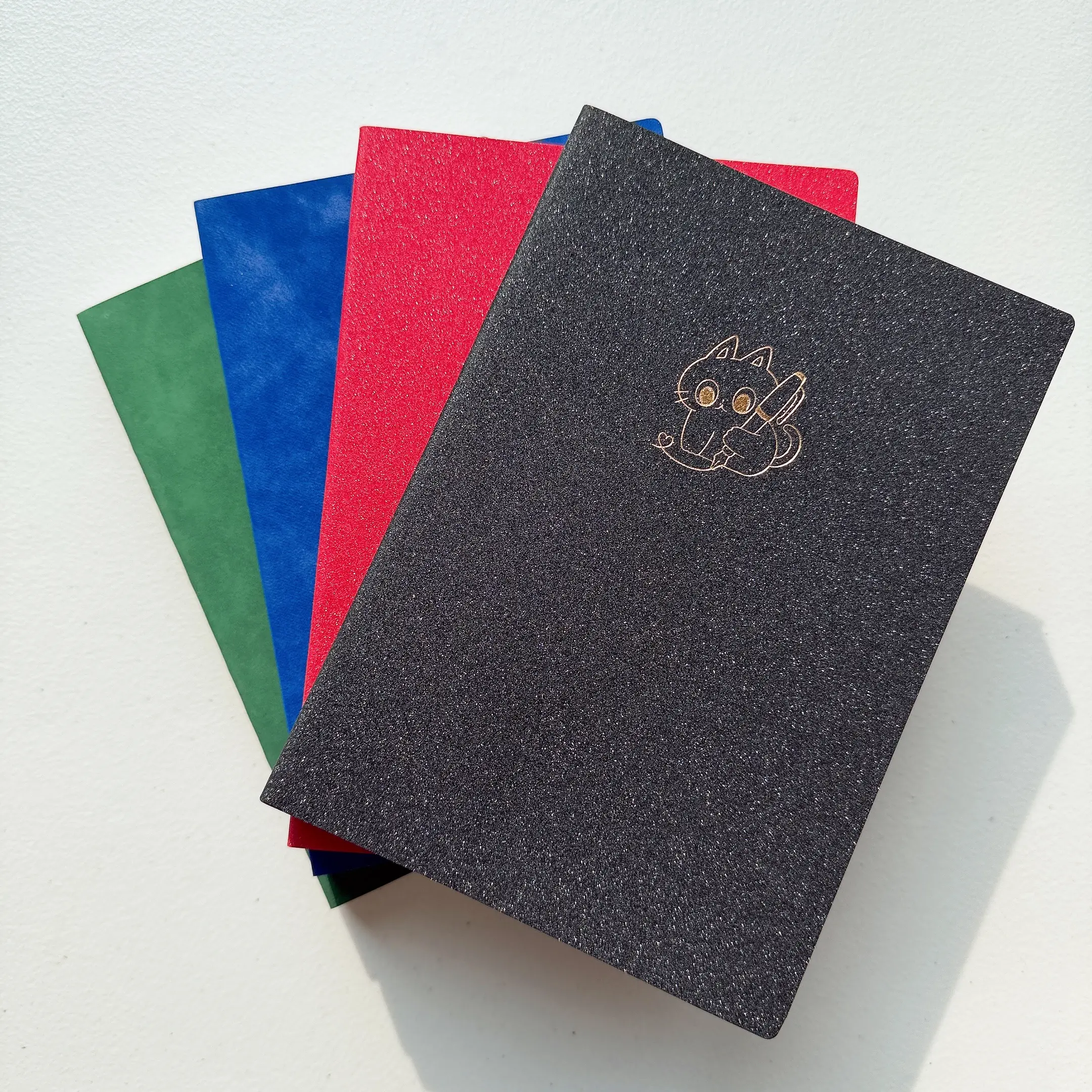 StickyRiceCo Tomoe River Paper Journals 5mm Grid 52gsm TRP Fountain Pen Friendly Faux Leather Covers A5 & B6 Standard Sizes Foil Design