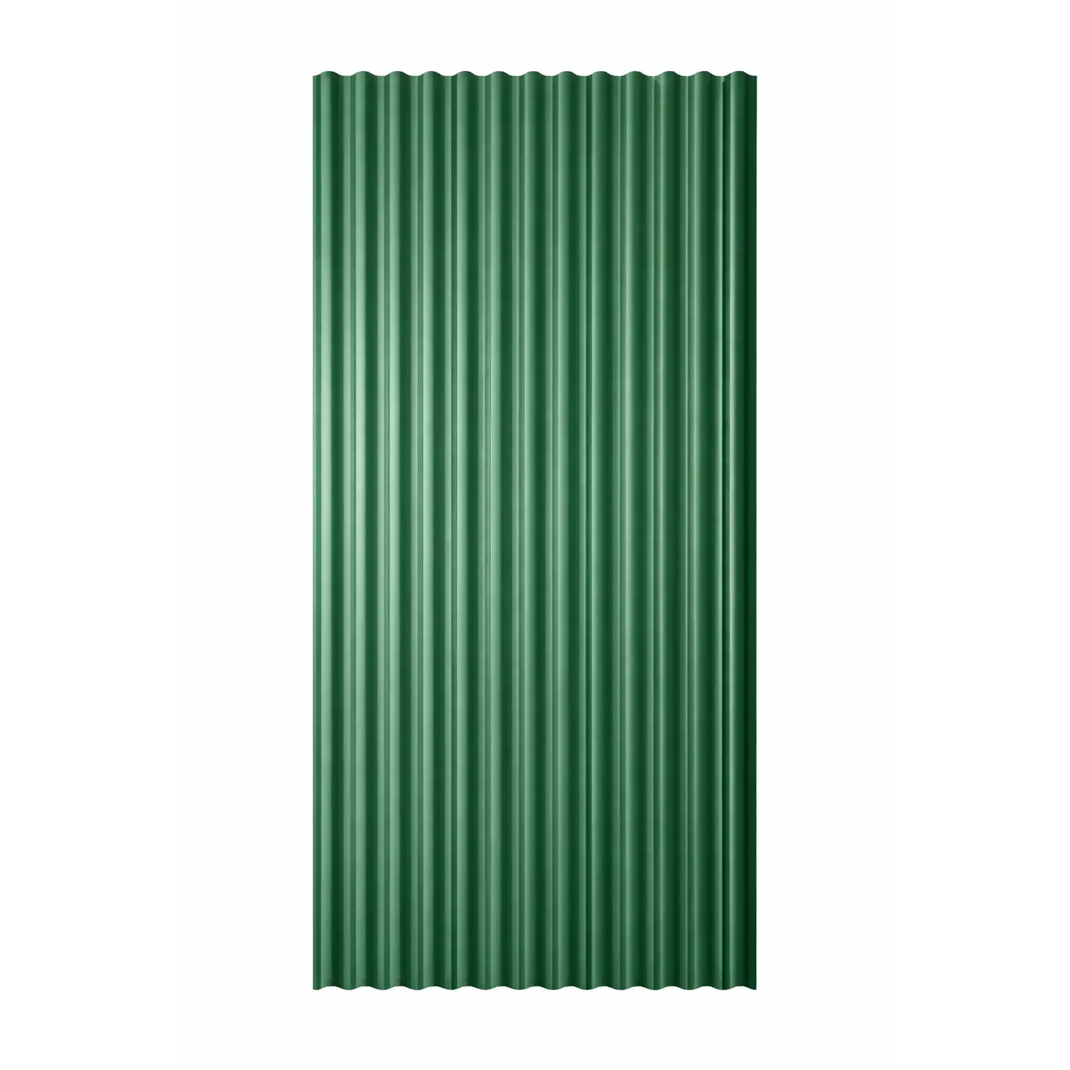 10 Pcs - Green Curved Polycarbonate Corrugated Roof Panels - 72" L x 21" W - 10 piece Pack - UV Protected Waterproof Roof Sheets