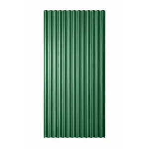 10 Pcs - Green Curved Polycarbonate Corrugated Roof Panels - 72" L x 21" W - 10 piece Pack - UV Protected Waterproof Roof Sheets