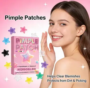 480 Pieces Facial Hydrocolloid Acne Patches, Cute Star-Shaped Coverings, Acne Pimple Patch, Acne Stickers, Acne Clearing Products, Alcohol-Free, Odorless, Gentle, Mild & Non-Irritating, Suitable for All Skin Types