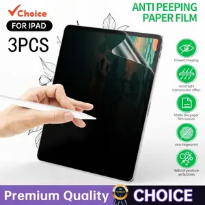 3pcs Paper Privacy Screen Protector Film for iPad 11th/10th/9th/8th/7th/6th/5th Gen, Air M3/m2 Pro M4, Mini 6/5/4, Compatible with Apple Pencil, Ipad Tablet Accessories