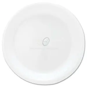 212 MAIN Insulated Round Disposable Foam Plates - 6 in, 125 Pcs, White, Single-Layer, for Kitchen Use, Insulation, Round Plates