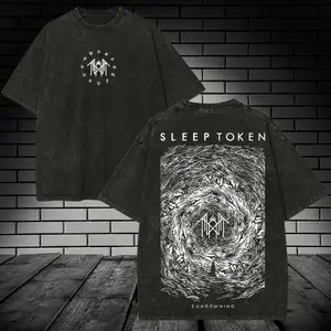 SLEEP TOKEN LOTUS SWORD BLUE BLOSSOM UNISEX T-SHIRT, Sleep Token t-shirt, Sword and rose shirt, Gothic lyric tee, Metal band graphic tee, Blue blossom design, For menswear for womenswear, Gift for him gift for her, Alternative streetwear, Statement top