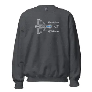 Eurofighter Typhoon Fighter Jet Embroidered Sweatshirt