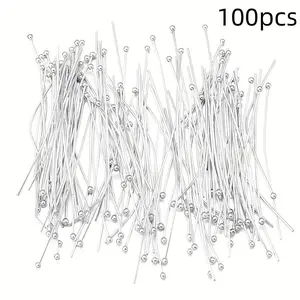 100pcs Stainless Steel Bead Needles, High Color Retention, Bendable and Cuttable, DIY Jewelry Making Supplies for Necklaces, Bracelets, Earrings