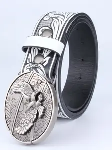 Western Cowboy Vintage Belt, Unisex Fashion Accessory, Versatile Design for Men and Women, Stylish Leather Strap, Perfect for Any Western Buckle Belt