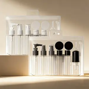 11-Piece & Travel Portable Bottles Set, Cosmetic Spray Bottle, Shampoo Shower Gel Foam Bottle, Lotion Cream Jar, Storage Bottles, Container