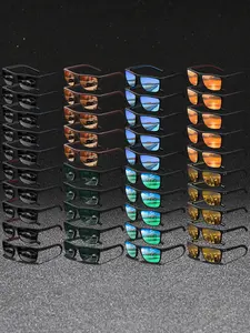 40 pairs of the latest combination fine checkered sports sunglasses, suitable for various outdoor activities, providing efficient UV protection, available in multiple colors, classic design enhances fashion sense, comfortable to wear, Sports Eyewear