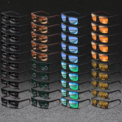 40 pairs of retro square splicing glasses,multi-color combination,suitable for both men and women,mirror leg inner side colorful lines decoration,enhance fashion sense,suitable for driving, beach vacation,daily leisure,versatile trend outdoor accessories.