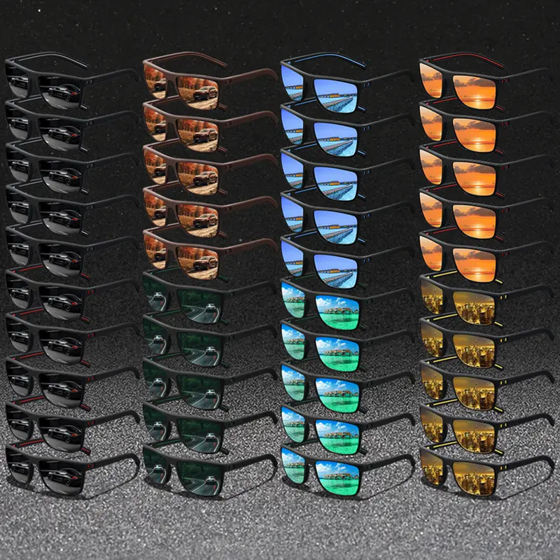 40 pairs of retro square splicing glasses,multi-color combination,suitable for both men and women,mirror leg inner side colorful lines decoration,enhance fashion sense,suitable for driving, beach vacation,daily leisure,versatile trend outdoor accessories.