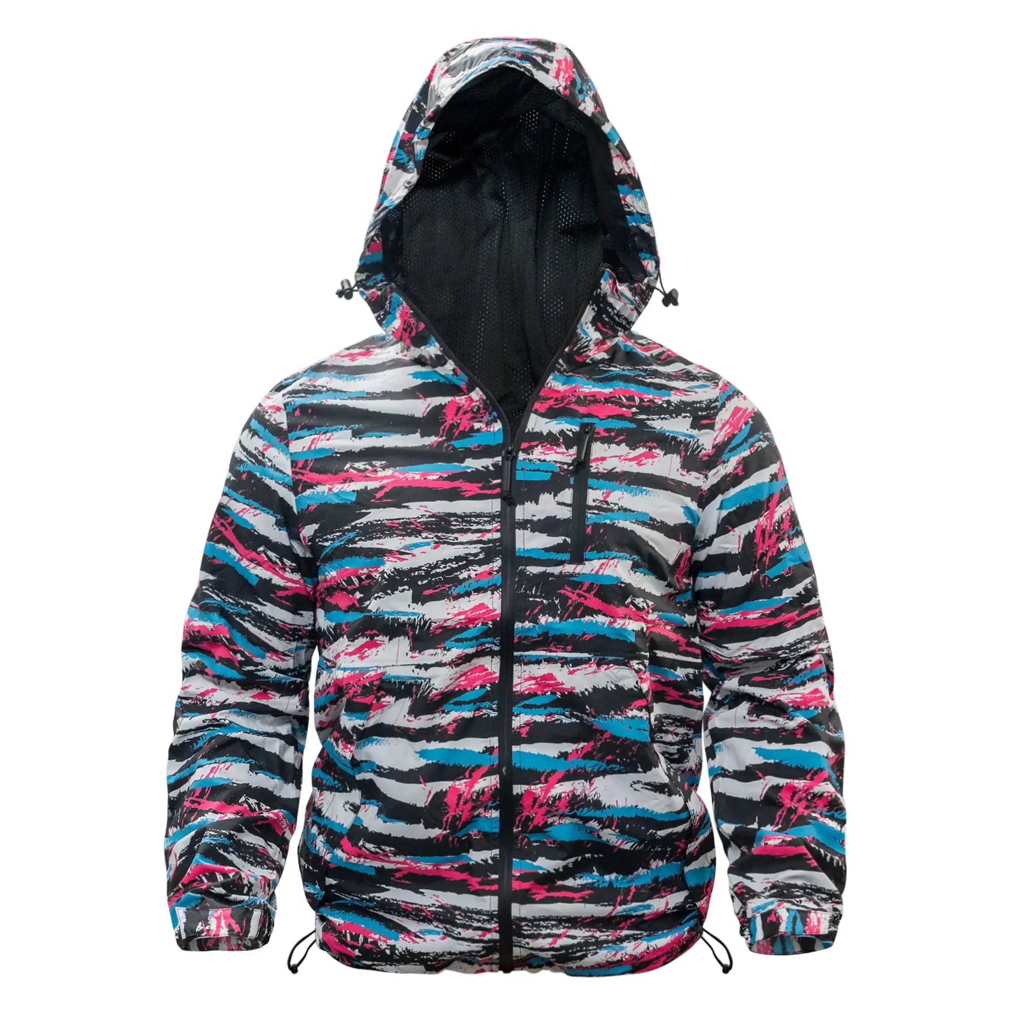 COMBAT IRON Men's Waterproof Full-Zip Rain Jacket V2 - Menswear Tops, Coats, Lightweight Coat, Zippered Jacket