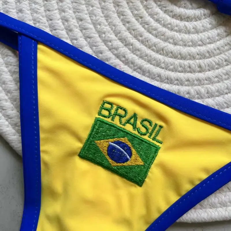 Brasil Flag Bikini Set - Two Piece Bikini - Summer Outfits - Swimwear - Surfwear - Bikinis - Women suits & Women sets - 2 Piece Sets Women