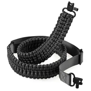 SOMA 2 Point Rifle Sling, 550 Paracord Gun Sling for Rifle with Tri-Lock Swivels and Quick Adjustable Length Strap for Shooting, Hunting Crossbow Sling
